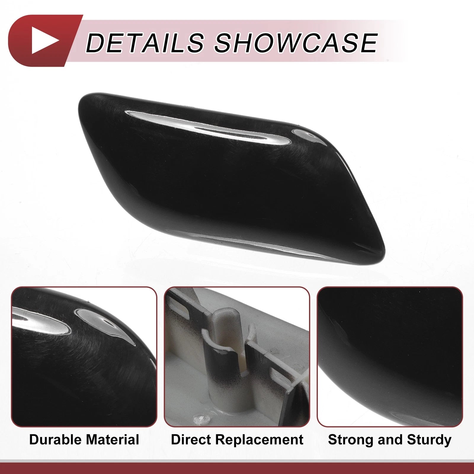Front Right Washer Nozzle Cover Cap for Lexus LX570 (2008–2011) Black