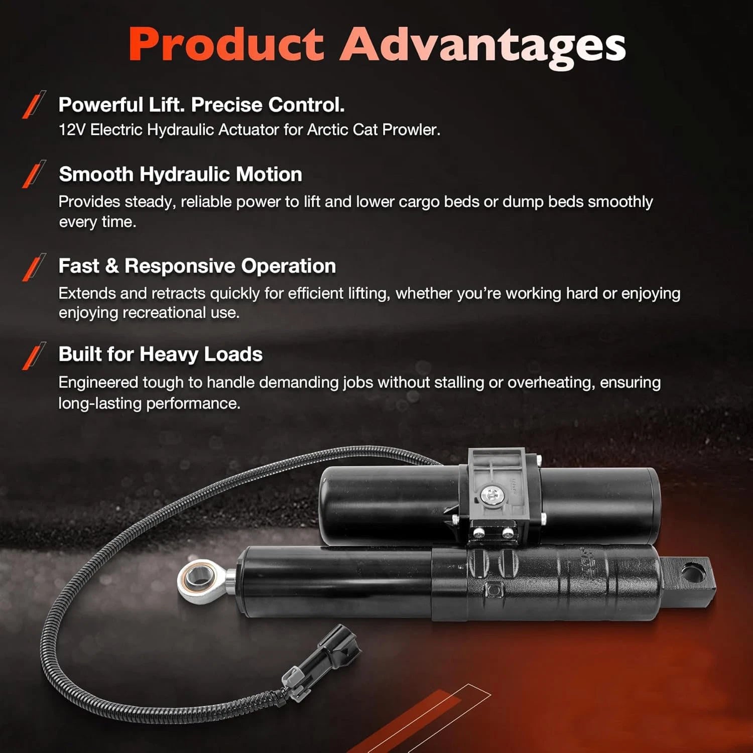 12V Electric Hydraulic Linear Actuator for Arctic Cat HDX Prowler (2016-2023)