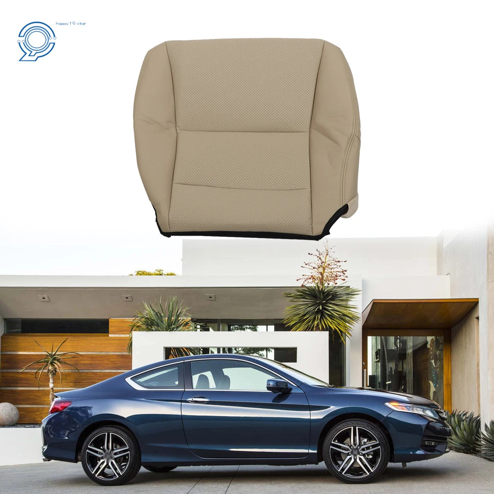 Driver Side Bottom Seat Cover for Honda Accord (2013–2017) Perforated Leather Tan