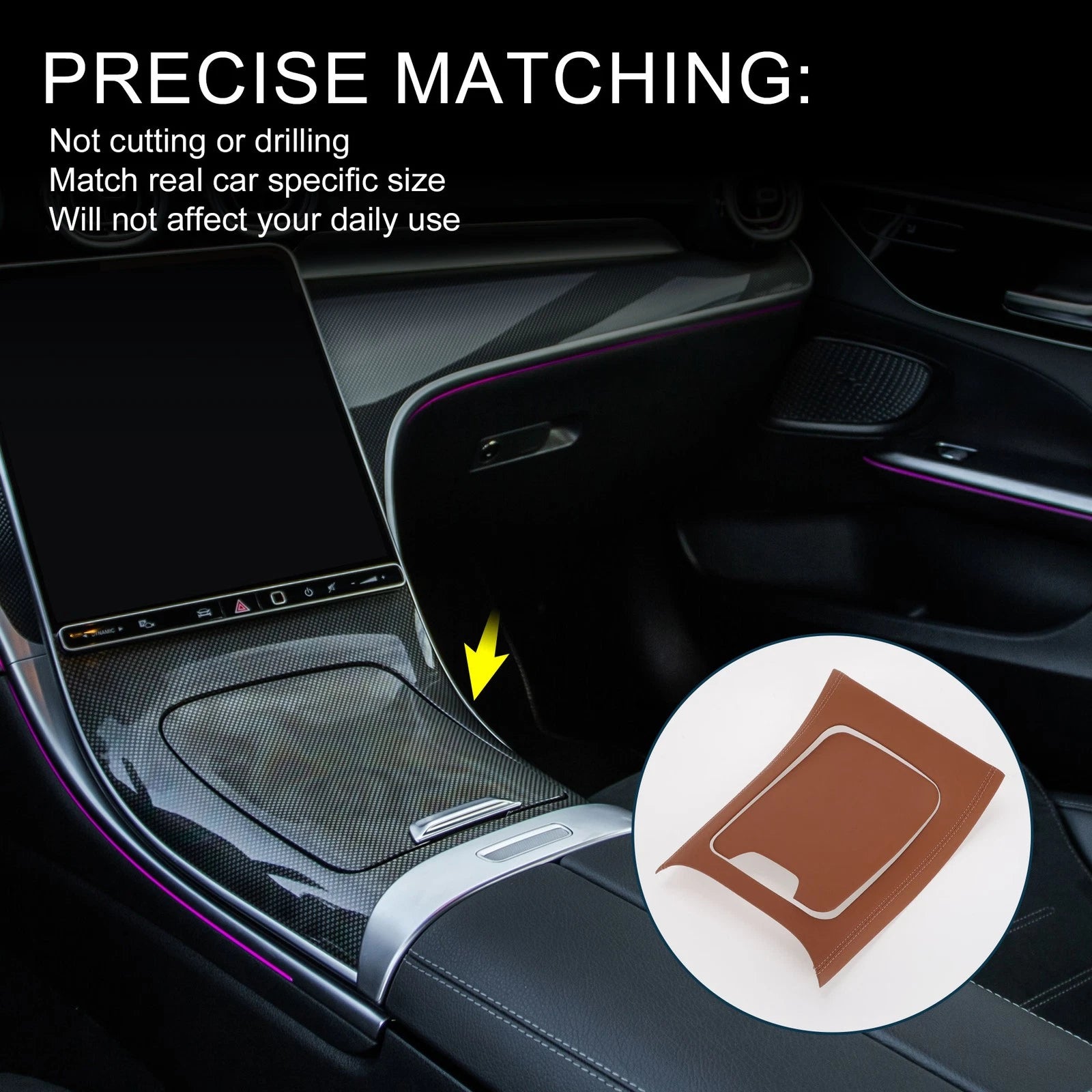 Set of 1 Center Console Panel Sticker for Mercedes-Benz C-Class (2022–2024)
