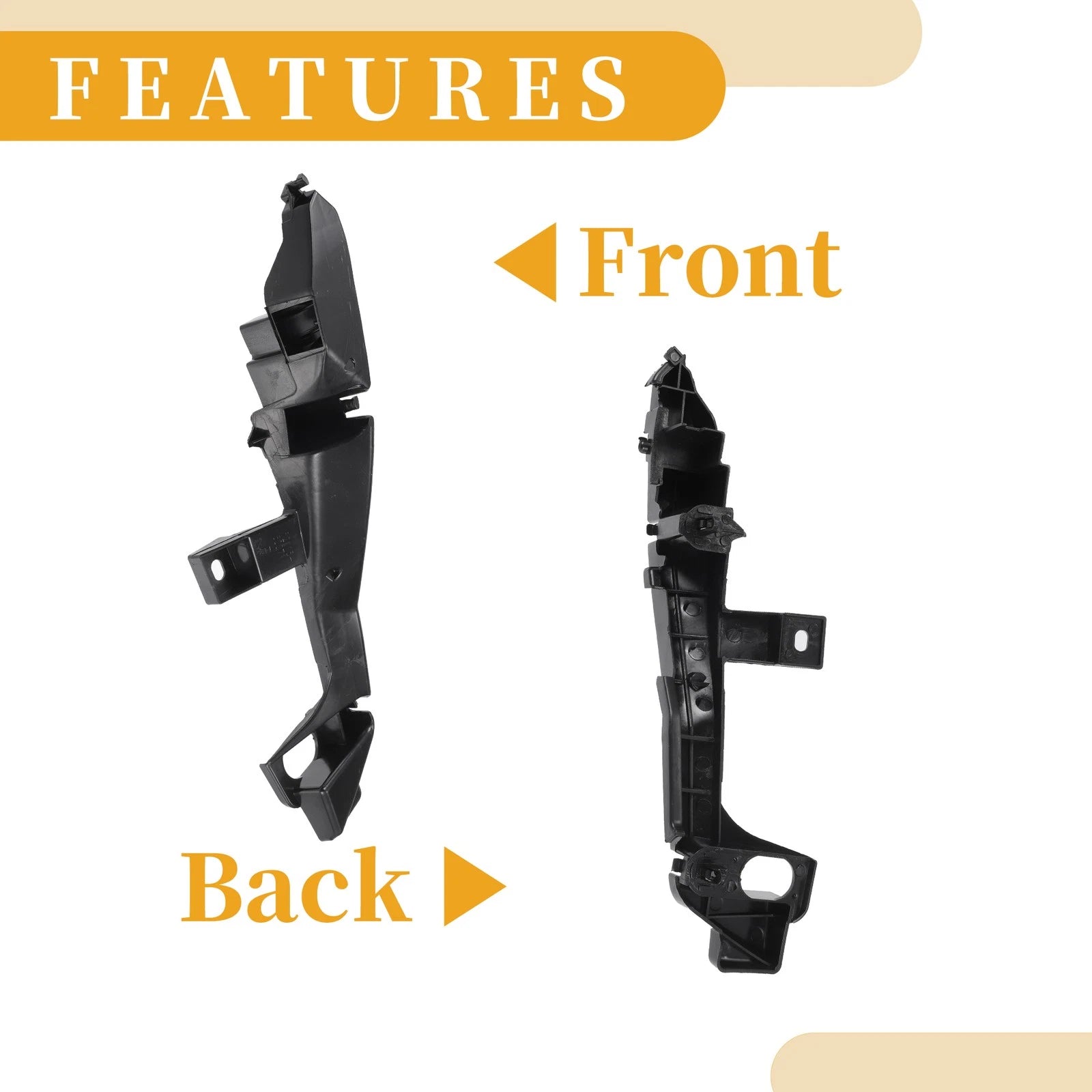 Set of 2 LH RH Front Bumper Support Brackets for Toyota Cruiser (2003–2008)