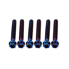 Set of 6 Titanium Torx Head Flange Screws M6x55mm for Motorcycle Bike GZ