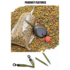 Set of 5 Carp Fishing Stem Swivels Feeder Connectors 607580mm for Rig Setup
