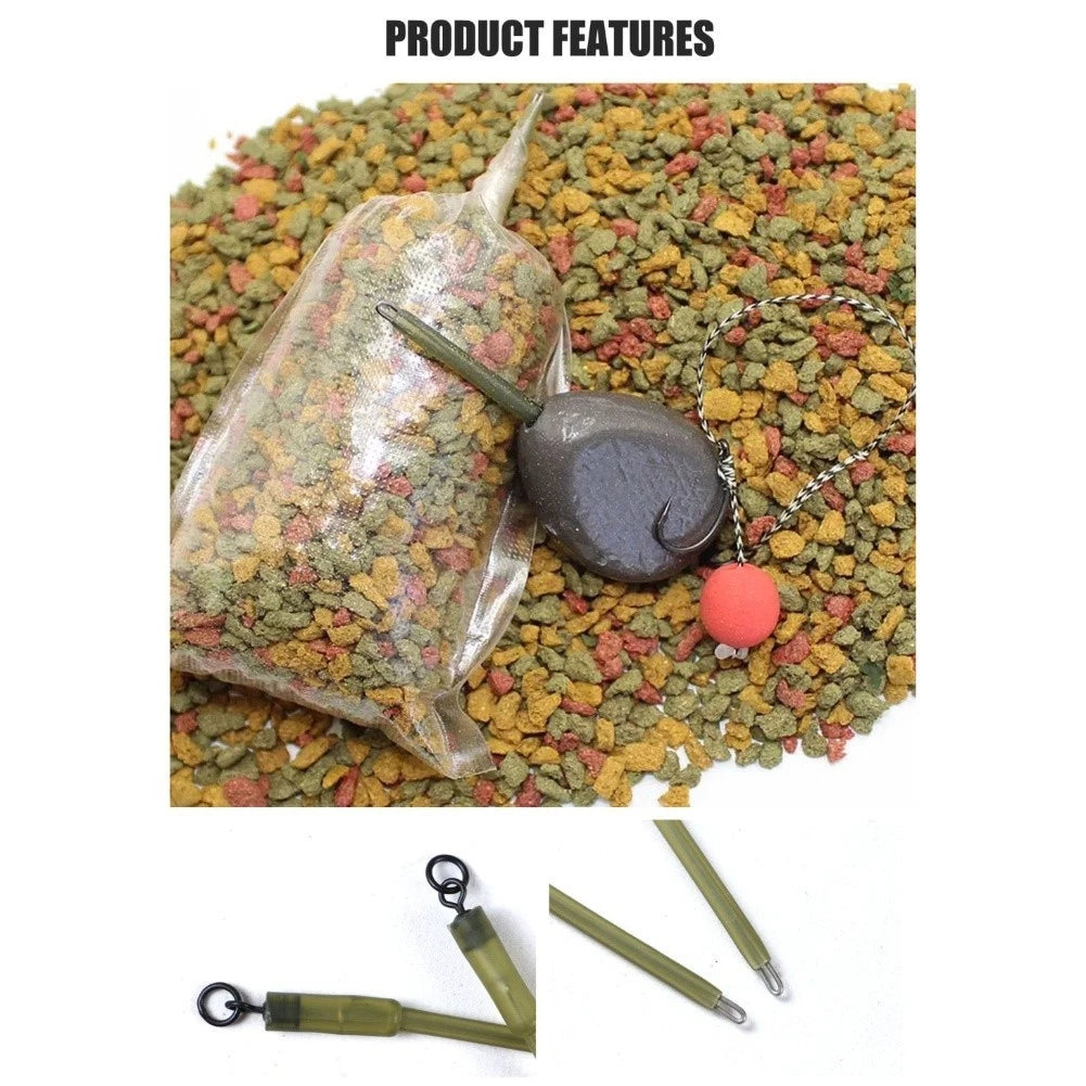 Set of 5 Carp Fishing Stem Swivels Feeder Connectors 607580mm for Rig Setup