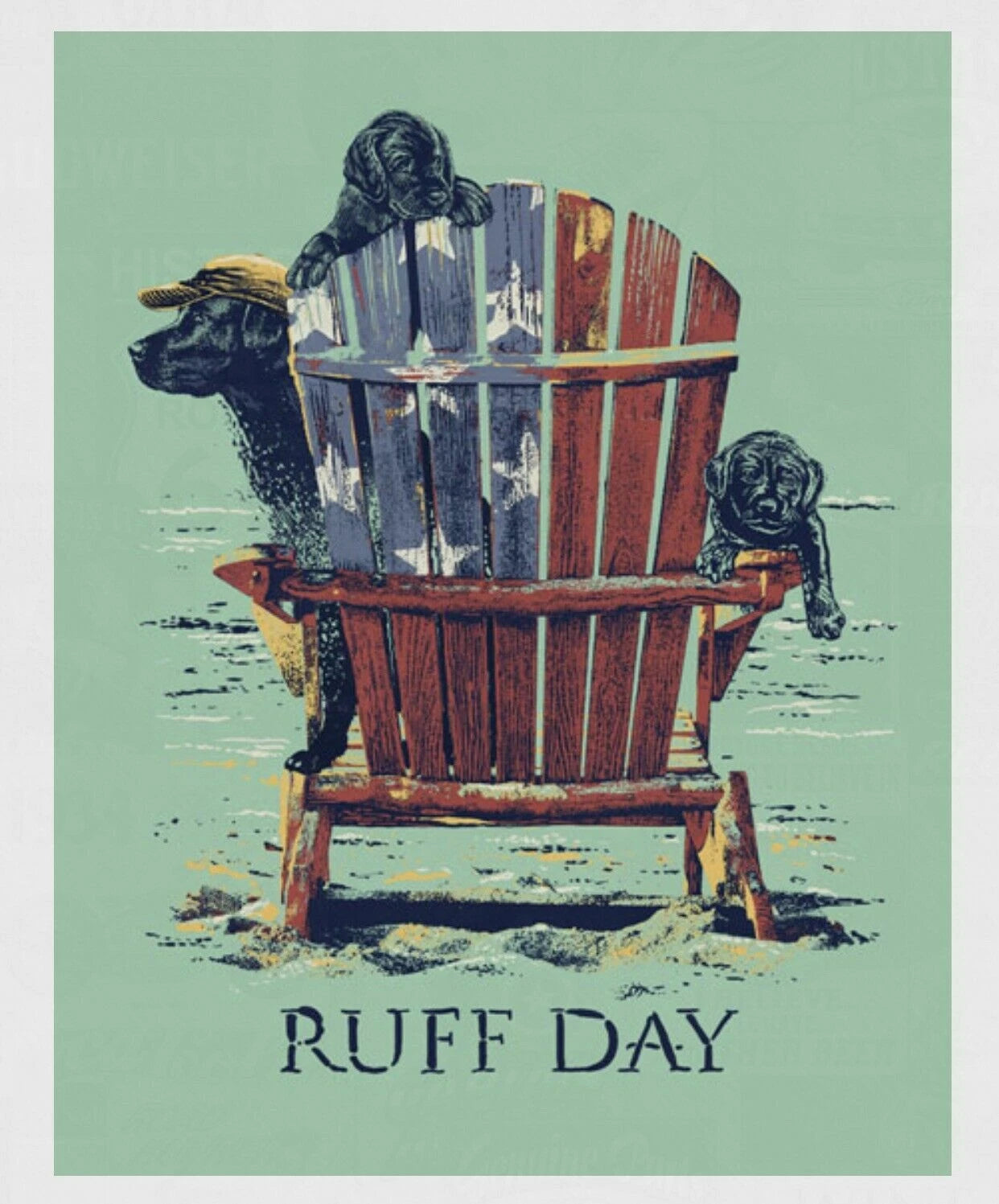 Ruff Day Metal Tin Sign for Home Cabin Dogs Beach Bar Shop (2409)