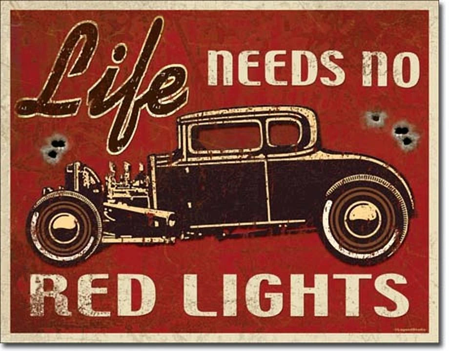 Tin Metal Sign for Chevy Hot Rod Classic Muscle Car (No Light)