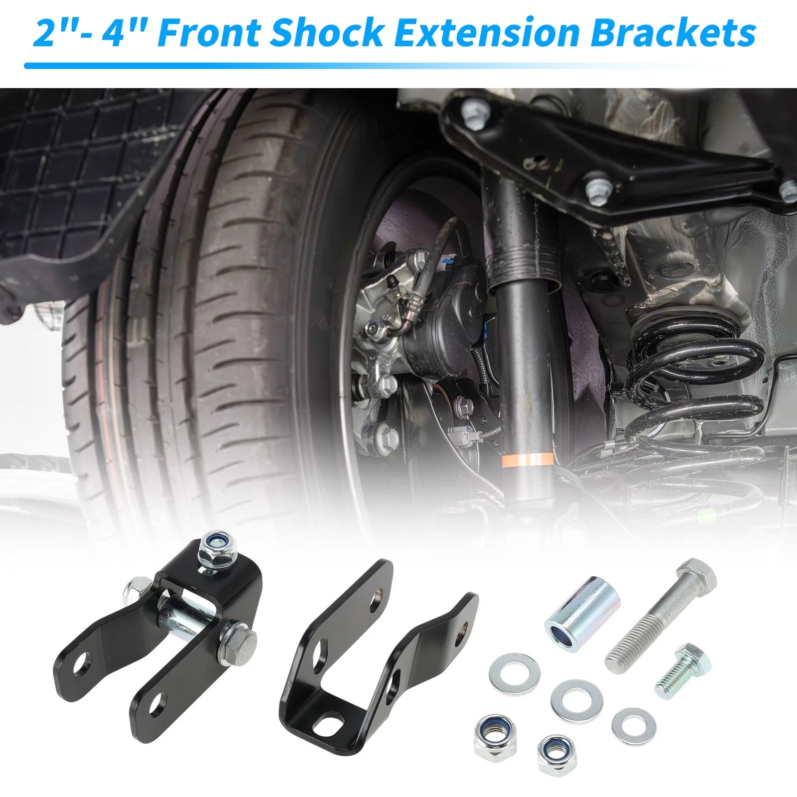 2"-4" Front Shock Extenders for Chevrolet GMC K1500 K2500 4WD (1988–1998)