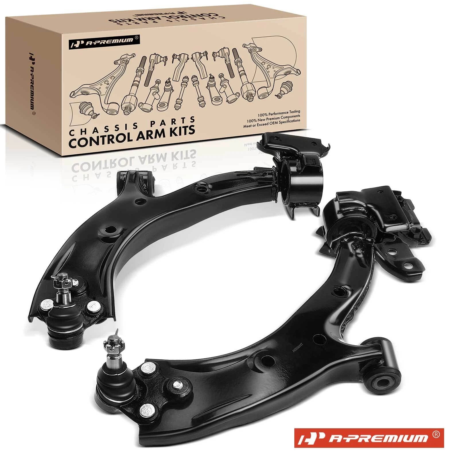 2X Front Lower Control Arms with Ball Joints for Honda CR-V (2007–2011)