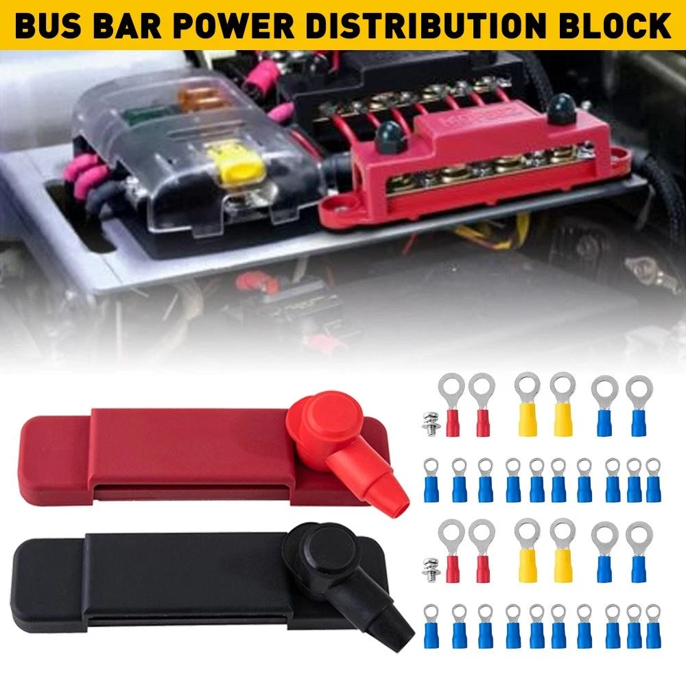 12 Point Busbar Power Distribution Block for Bus (180A DC12V)