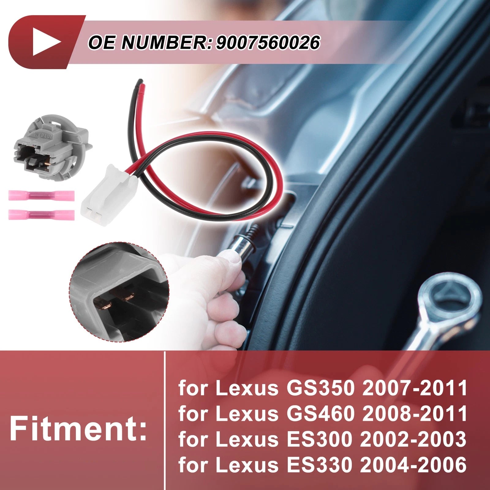 Turn Signal Light Socket Wiring for Lexus GS350 (2007–2011) No. 9007560026
