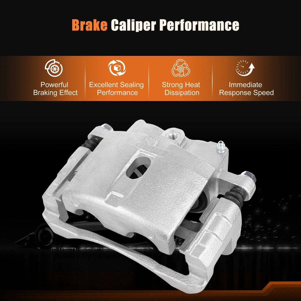Brake Calipers with Bracket Pair for Chevrolet Silverado 3500 HD (2007-2010)