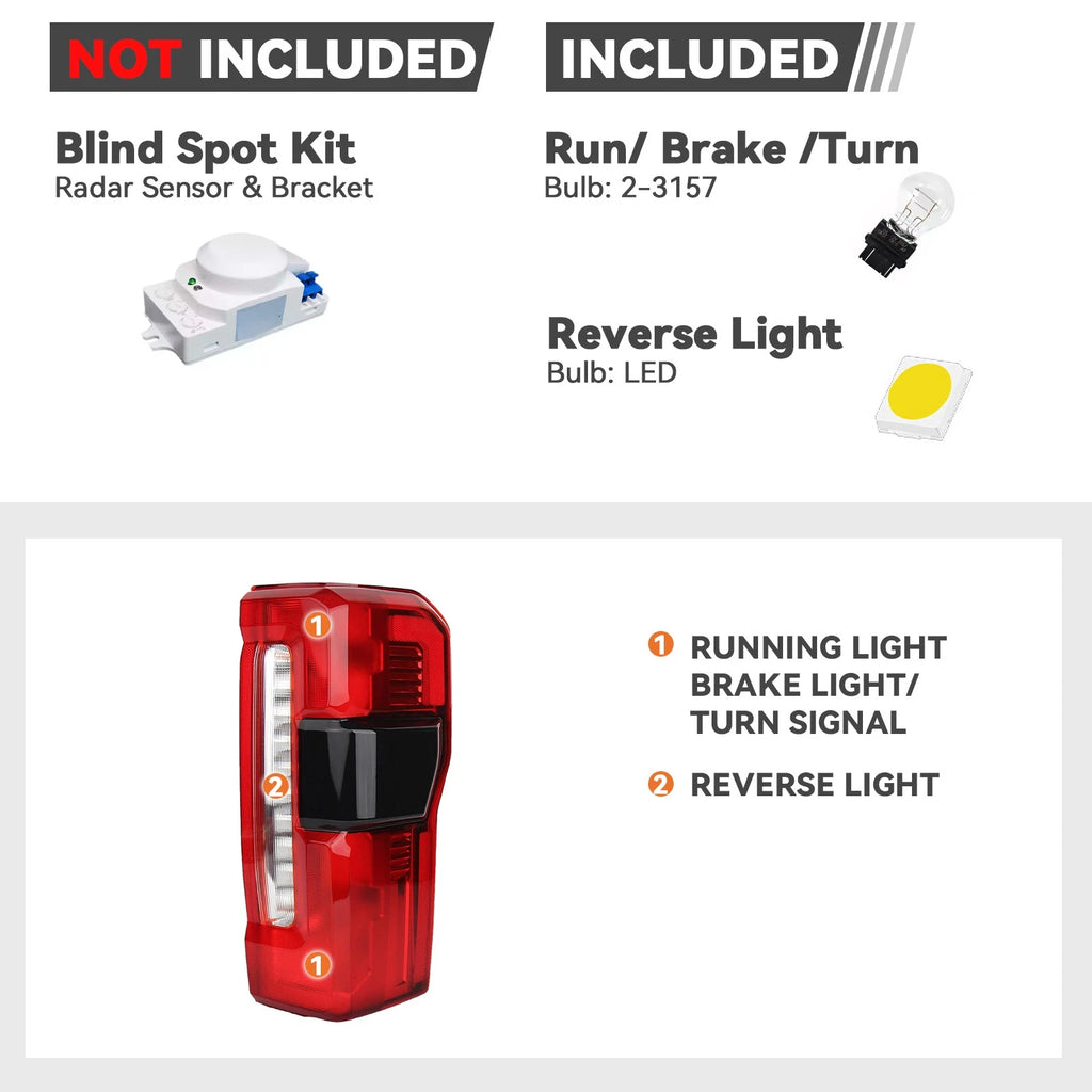 Halogen Tail Light Right Side for Ford F-250 Super Duty (2023–2025)