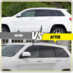 6pc Black Pillar Posts for Jeep Grand Cherokee (2011–2021) Door Trim Cover Kit