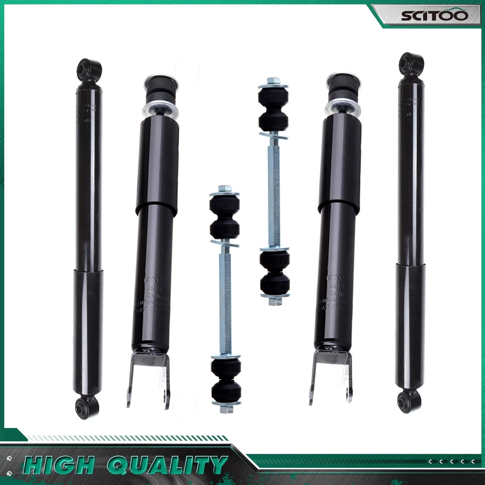 Set of 4 Shock Absorbers and Sway Bars for Chevy GMC Silverado Sierra 1500