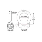 5/16" Screw Pin Bow Anchor Shackle for Five Oceans (FO433)