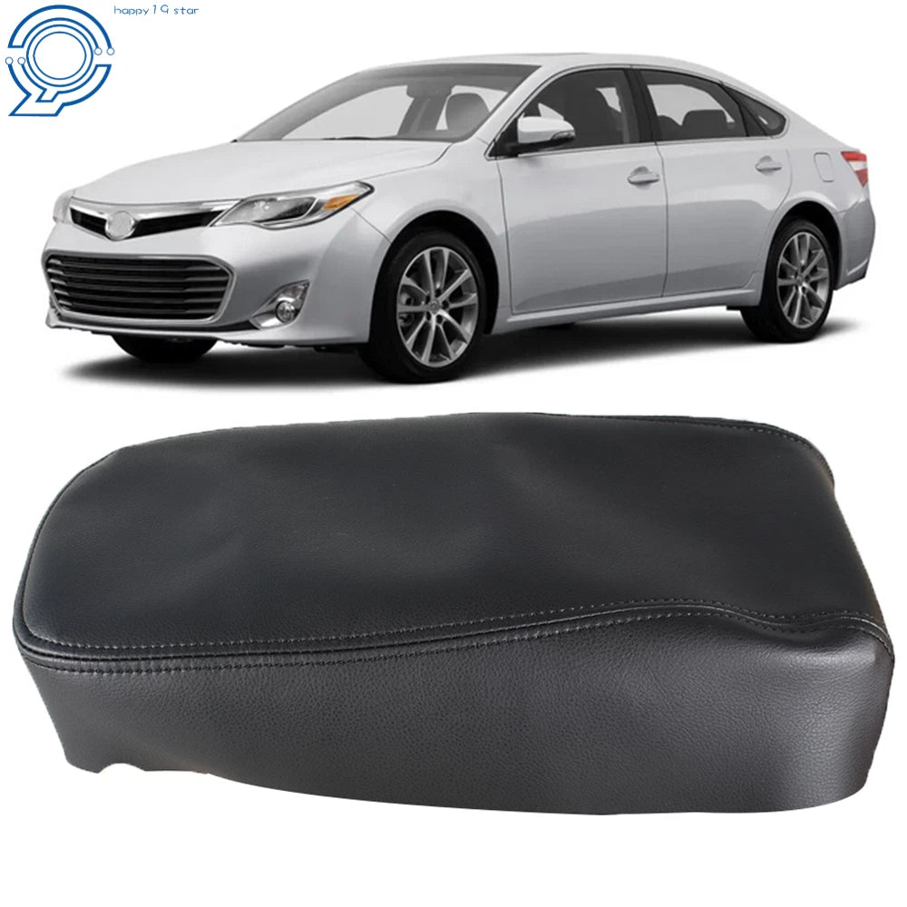 Leather Console Armrest Cover for Toyota Avalon (2013–2018) Black Stitch