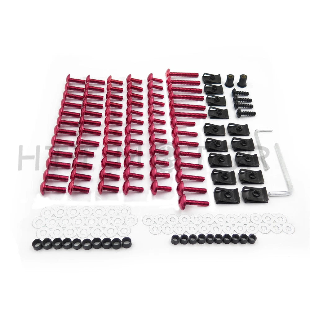 Fairing Bolt Kit for Honda (CNC Alloy, Red)