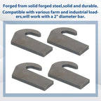 Set of 4 Mounting Brackets for Pin Type Over The Bucket Loader Forks (6500lb)
