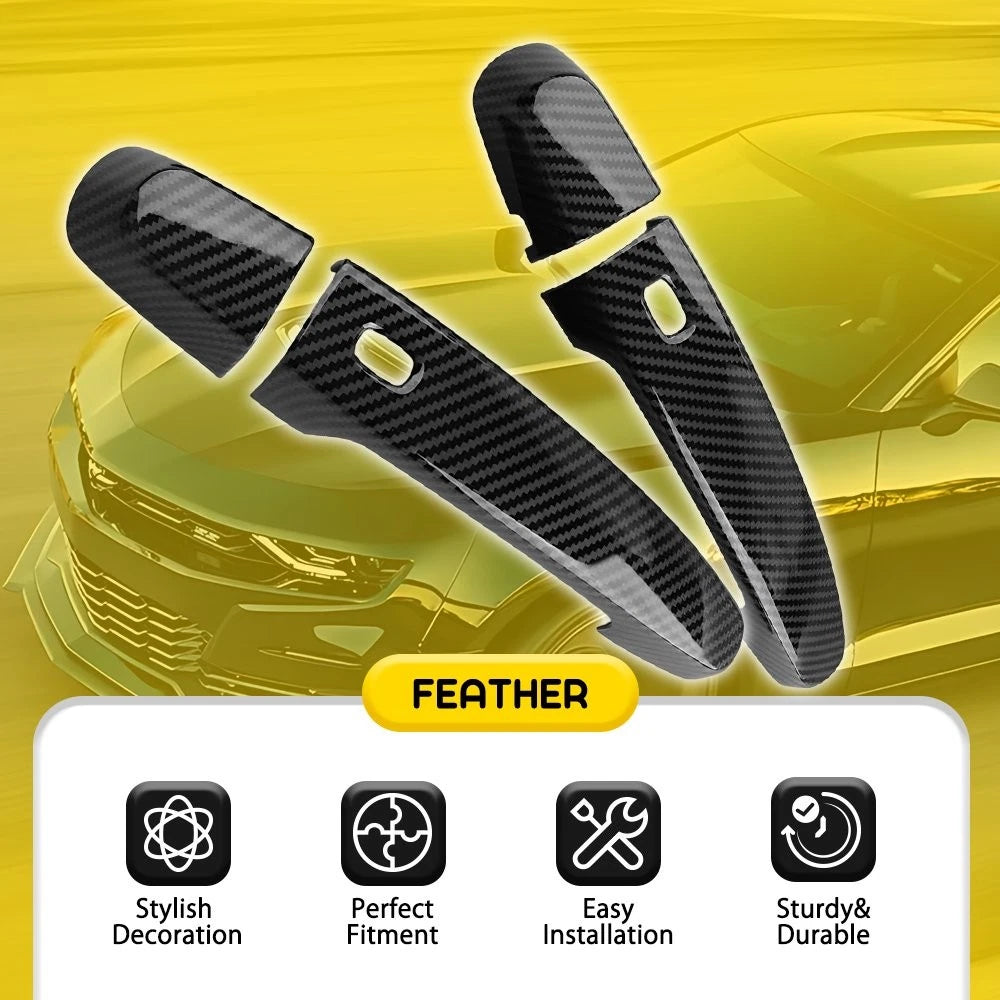 Carbon Fiber Door Handle Cover Trim for Chevrolet Camaro (2016–2023)
