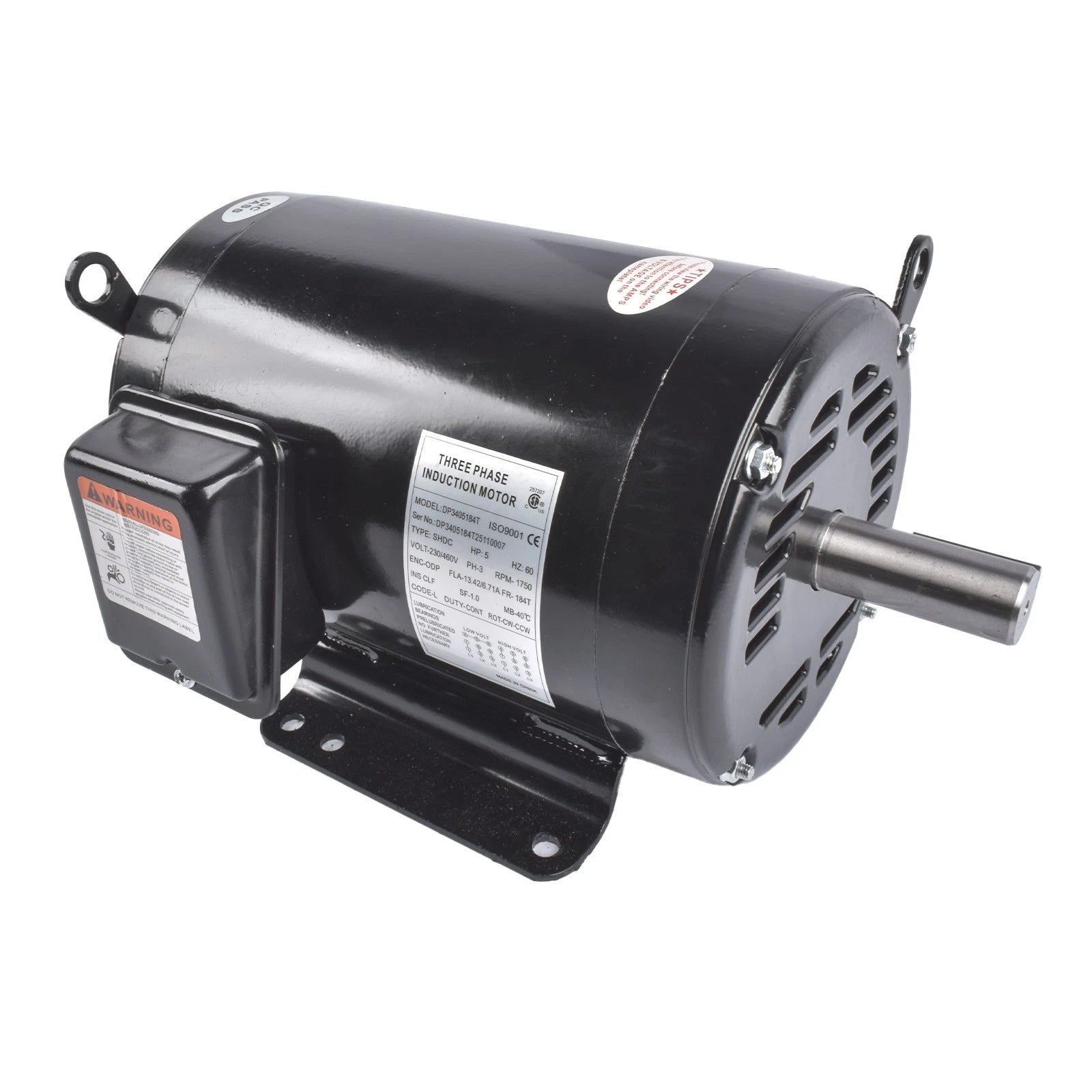 Electric Air Compressor Motor for 5HP 3 Phase (208-230/460V)