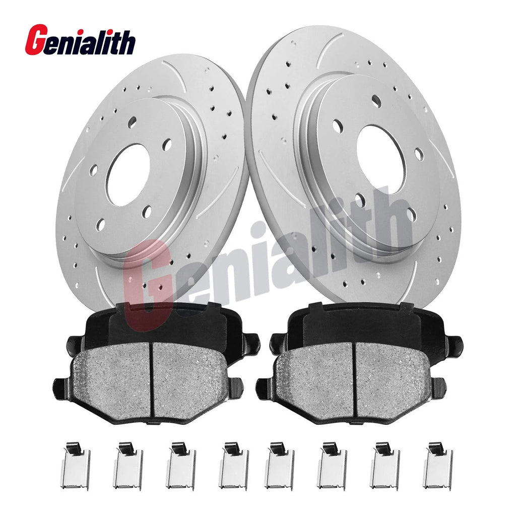 Rear Brake Rotors & Ceramic Pads for Dodge Grand Caravan, Town & Country (2012–2016)