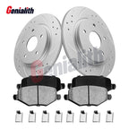 Rear Brake Rotors & Ceramic Pads for Dodge Grand Caravan, Town & Country (2012–2016)