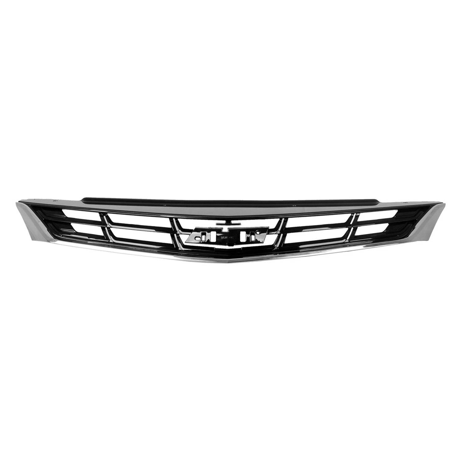 Replacement Black Chrome/Painted ABS Front Upper Grille w/o Center Chrome Bar