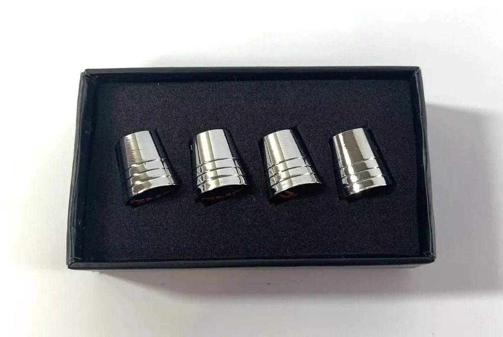 Valve Stem Caps With GMC Logo Premium Chrome Tapered for GMC Sierra (2014–2020)