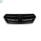 Front Grille for Subaru Legacy (2015-2017) Silver Shell Gray Insert