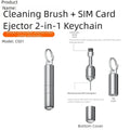 Compact Aluminum Cleaning Brush with SIM Card Tray Tool for Smartphones