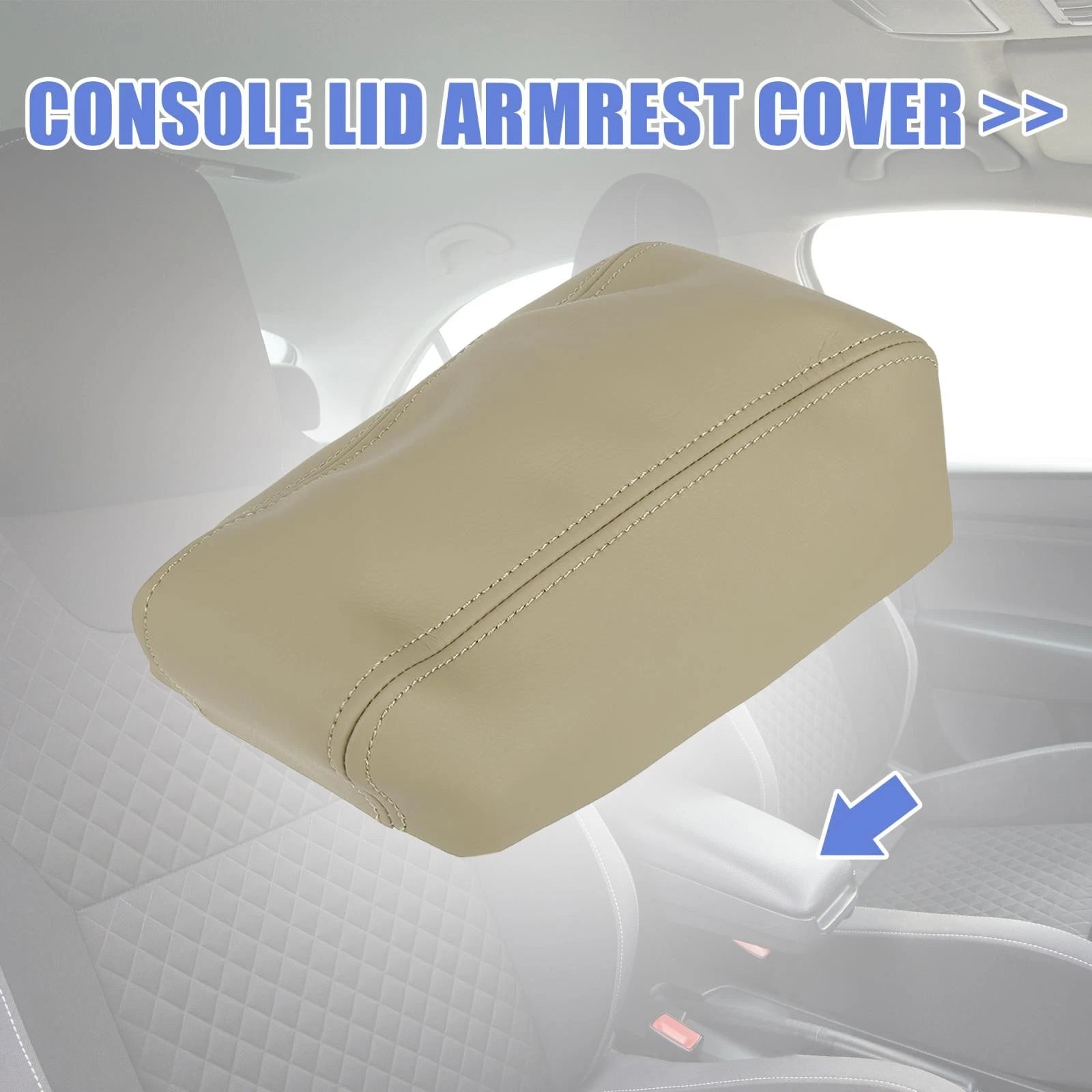 Center Console Lid Armrest Cover Protector for Toyota 4Runner (1996–2002) Beige