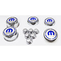 11pc Cap Covers w/Dark Blue Solid Vinyl MOPAR M Inlay for 08-15 Charger V8 6.1L