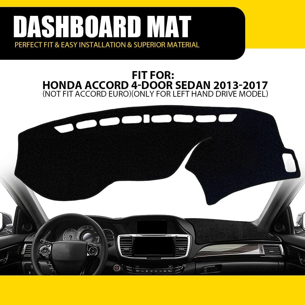 Dash Cover Mat for Honda Accord (2013–2017) - Black