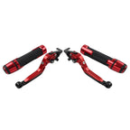 Red Extendable Brake Clutch Lever Grip Set for BMW S1000XR (2015-2021)