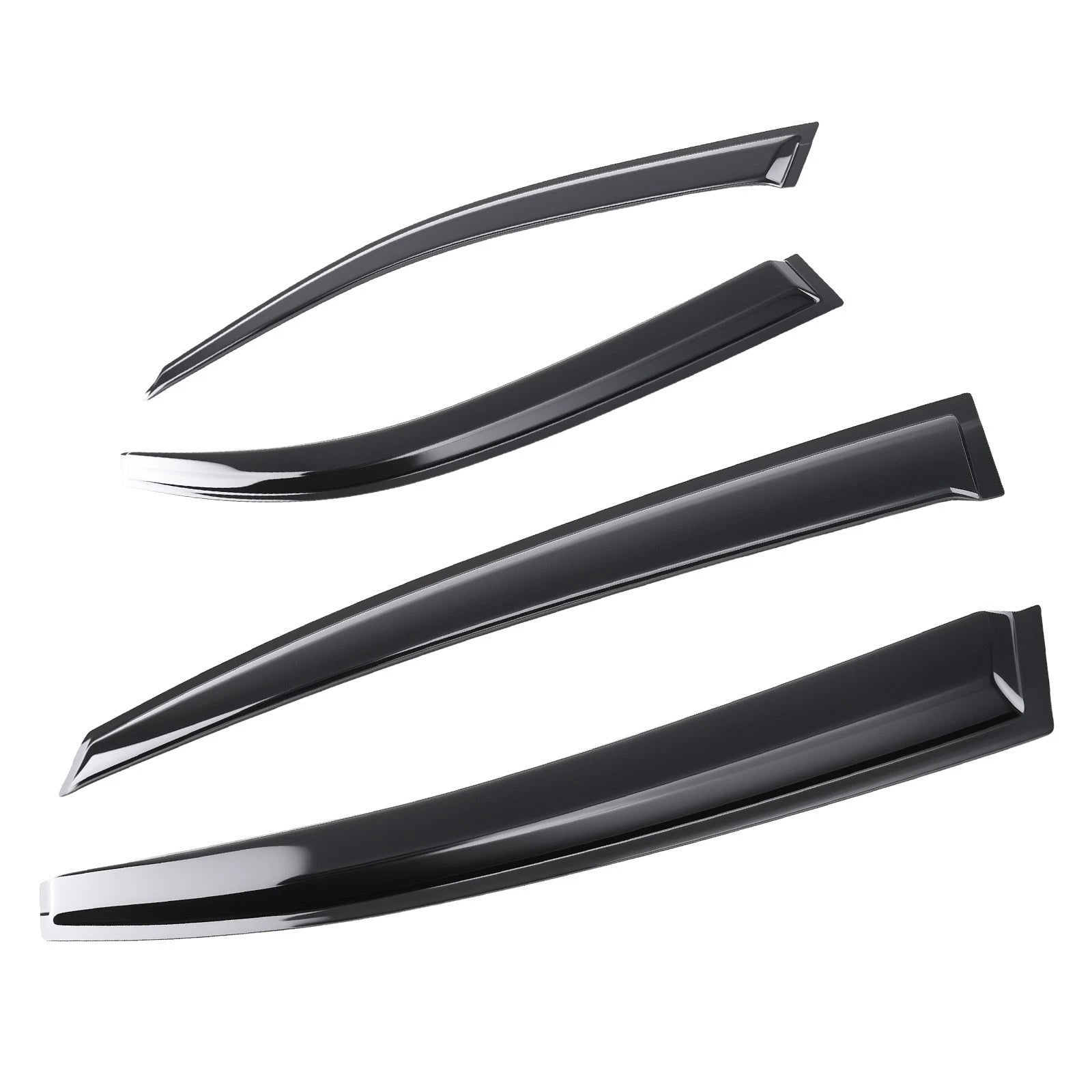 Set of 4 Rain Guard Window Sun Visors for Nissan Altima (2013–2018) Black