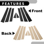 8 Pcs Window Trim Cover for Subaru Forester (2008–2012) Black
