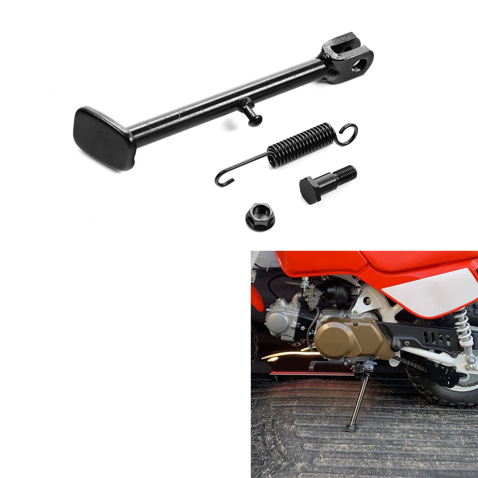 Side Kick Stand Assembly for Honda Z50R (1986–1999), XR70R (1997–2003)