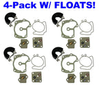 4-Pack Carb Repair Kit for Johnson Evinrude V4 V6 V8 Looper (439078 439079)