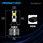 2X 9006 HB4 LED Headlight Bulb Conversion Kit for