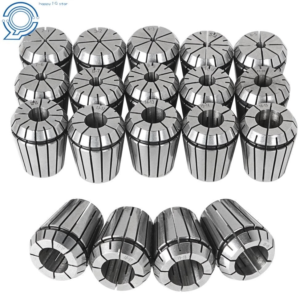 19pcs ER32 Spring Collets Set for CNC Milling Engraving Machine