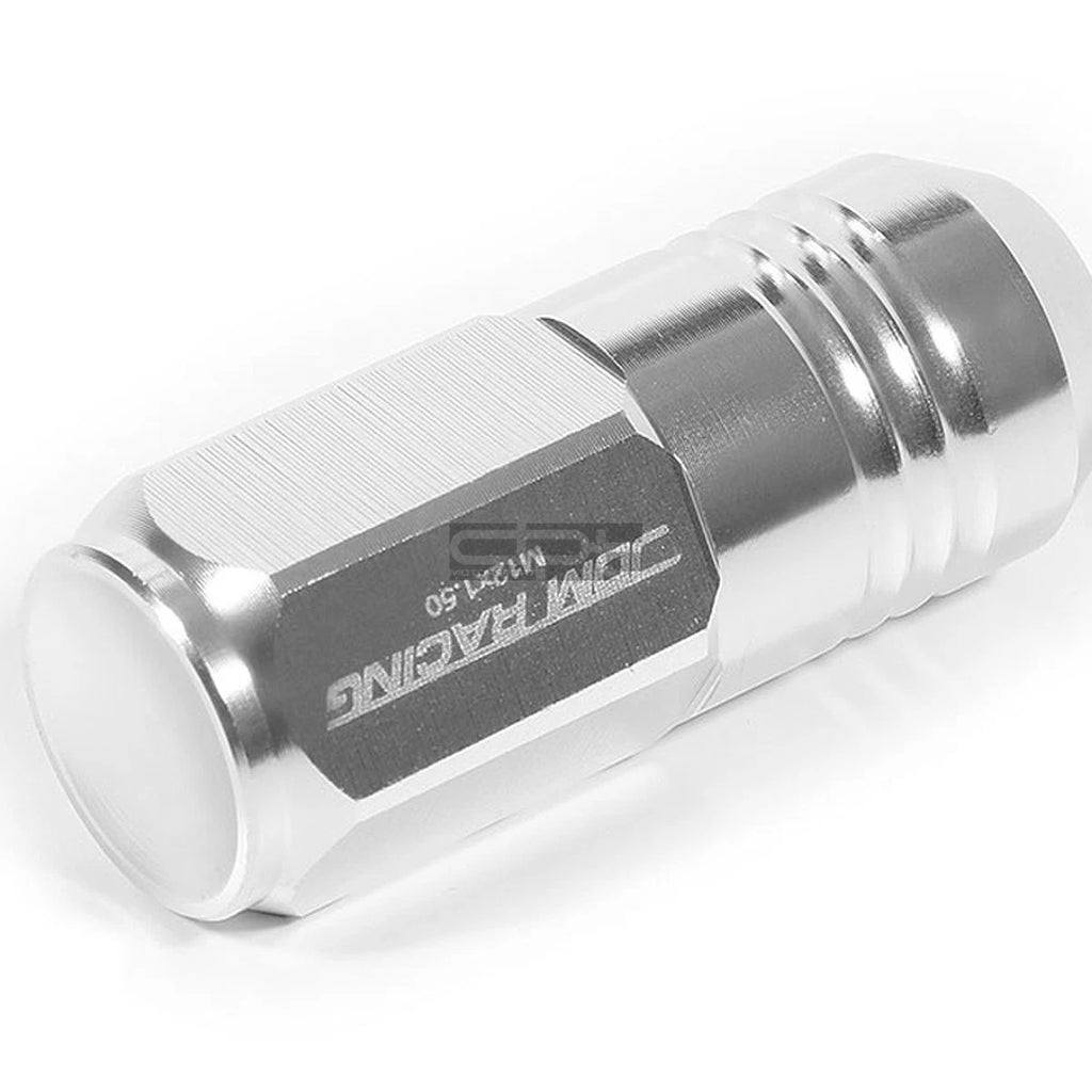 20 PCS Close End M12x1.5 50mm Tall Aluminum Lug Nuts + Adapter