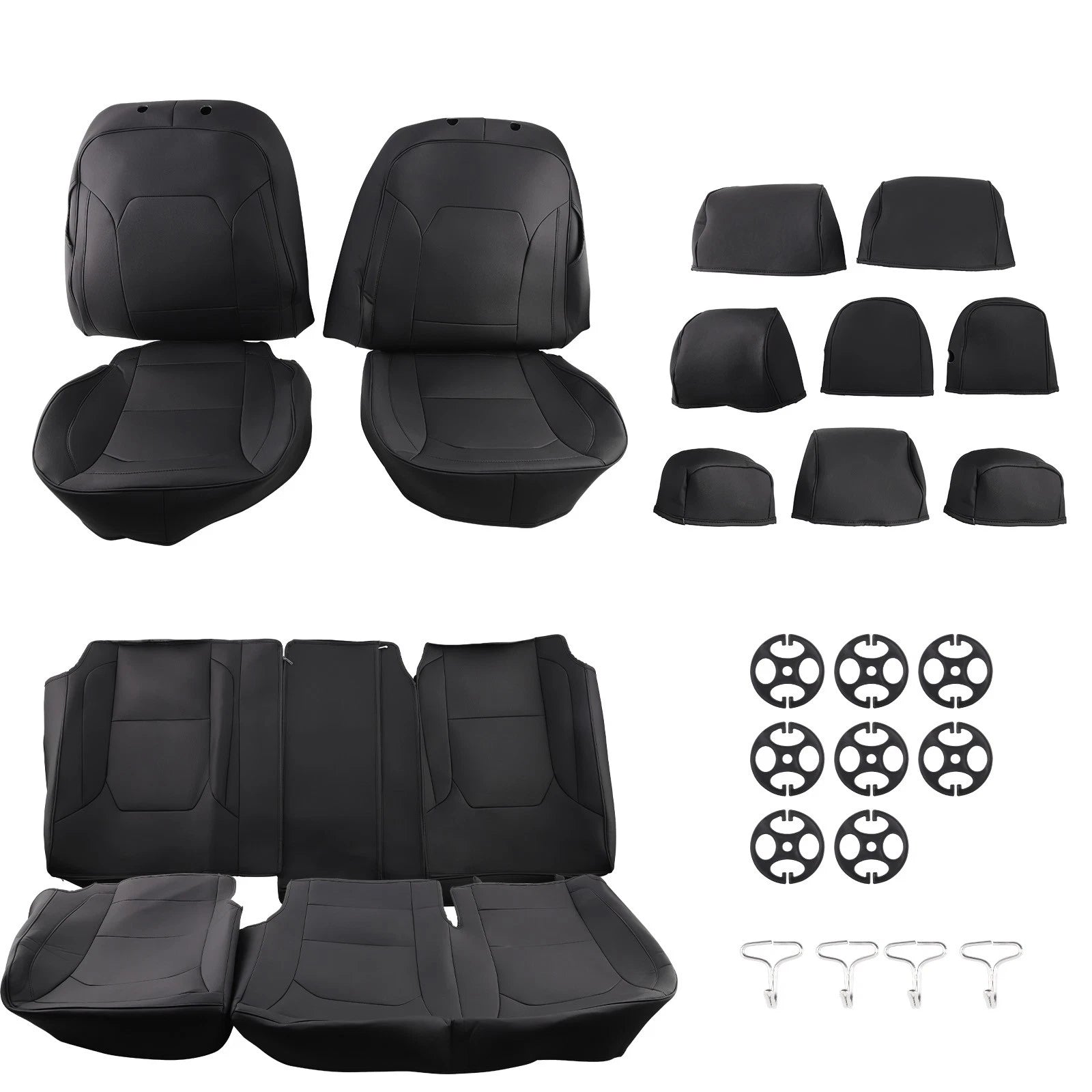 Set of 2 Leather Waterproof Seat Covers for Ford F150 (2015–2024)