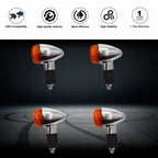 Set of 4 LED Turn Signal Indicator Lights for Honda Suzuki Yamaha Motorcycles