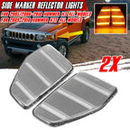 Clear Front Fender Side Marker Reflector Light for Hummer H3 H3T (2005–2010)