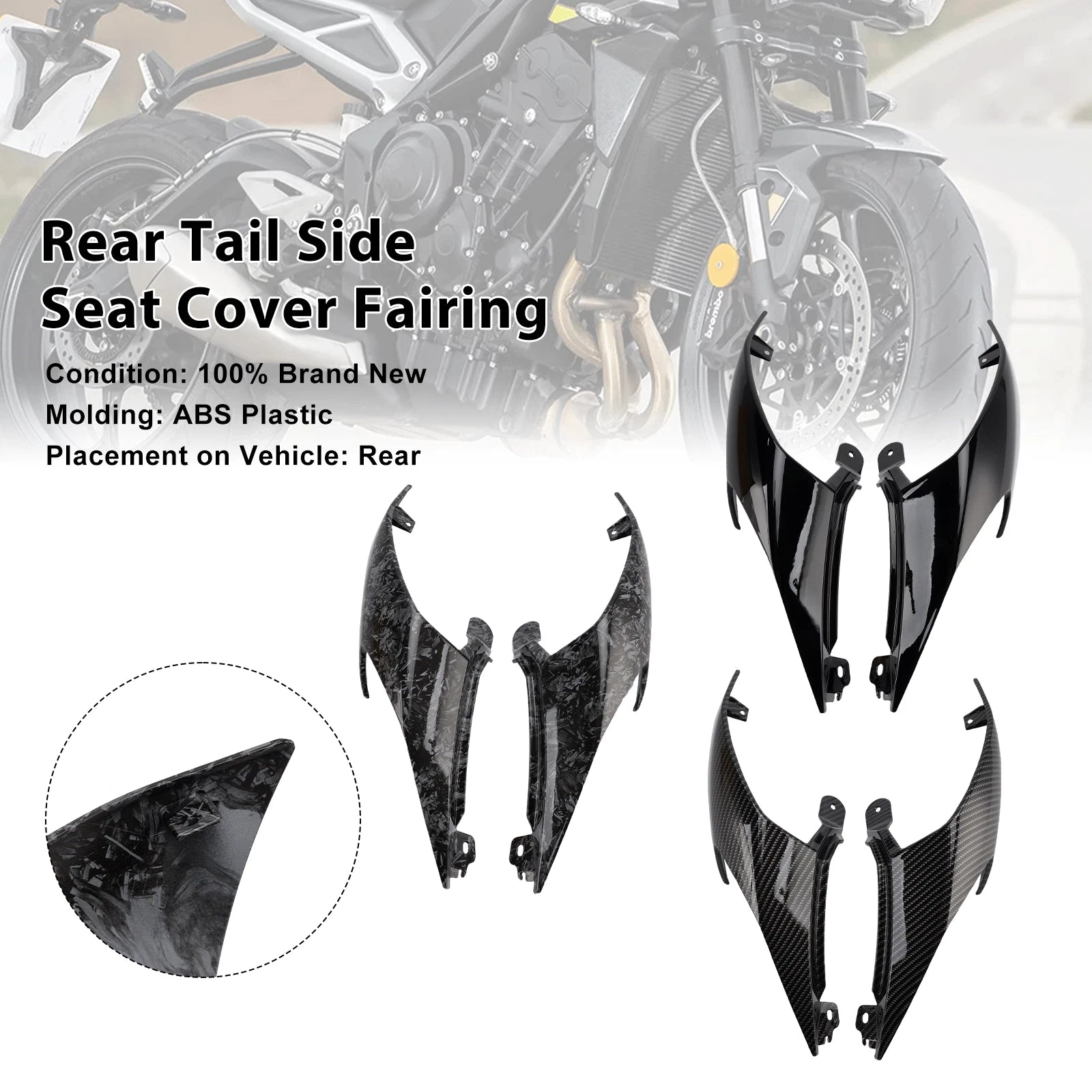 Rear Tail Side Seat Cover Fairing for Street Triple 765 R RS (2020–2025)