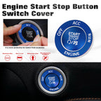 Push Start Stop Button Cover Decor Kit for Dodge Charger Challenger (Blue)