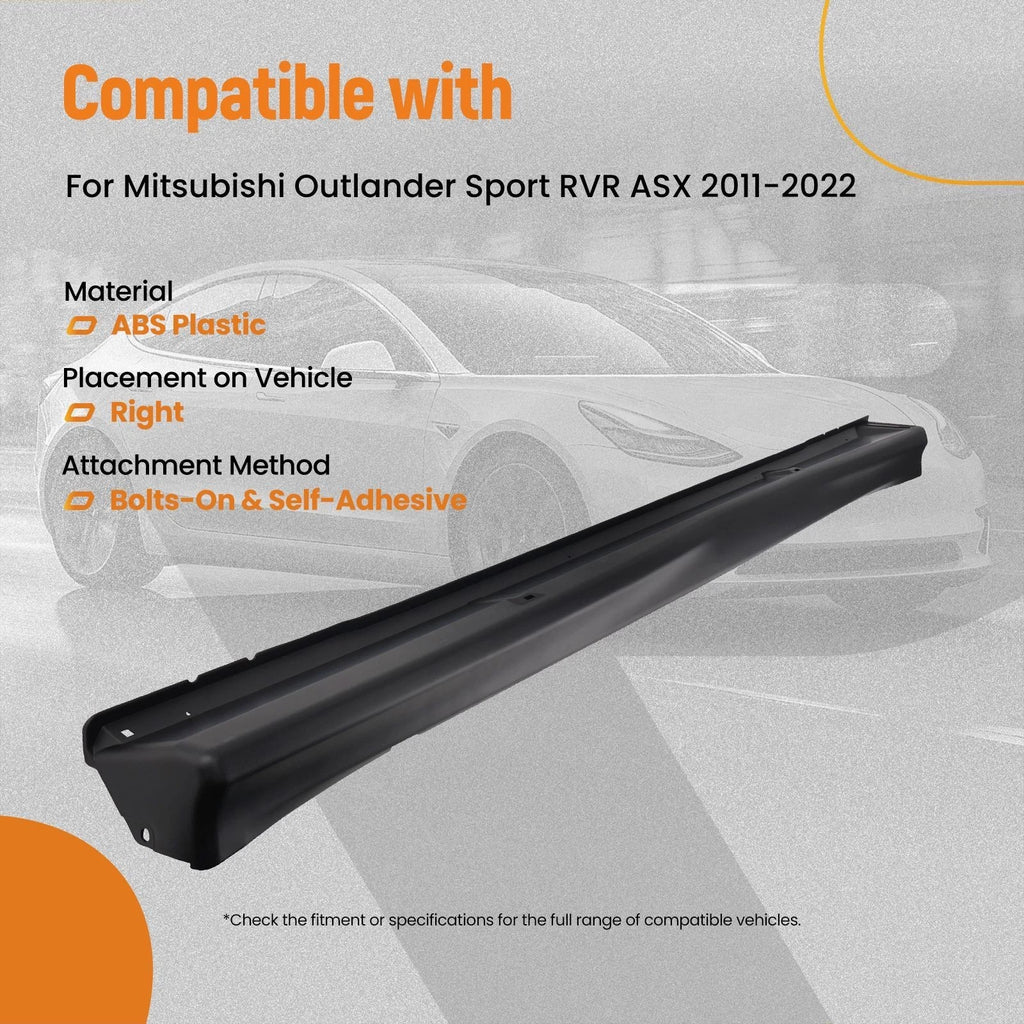 Black Side Skirt Panel for Mitsubishi Outlander Sport (2011–2022)