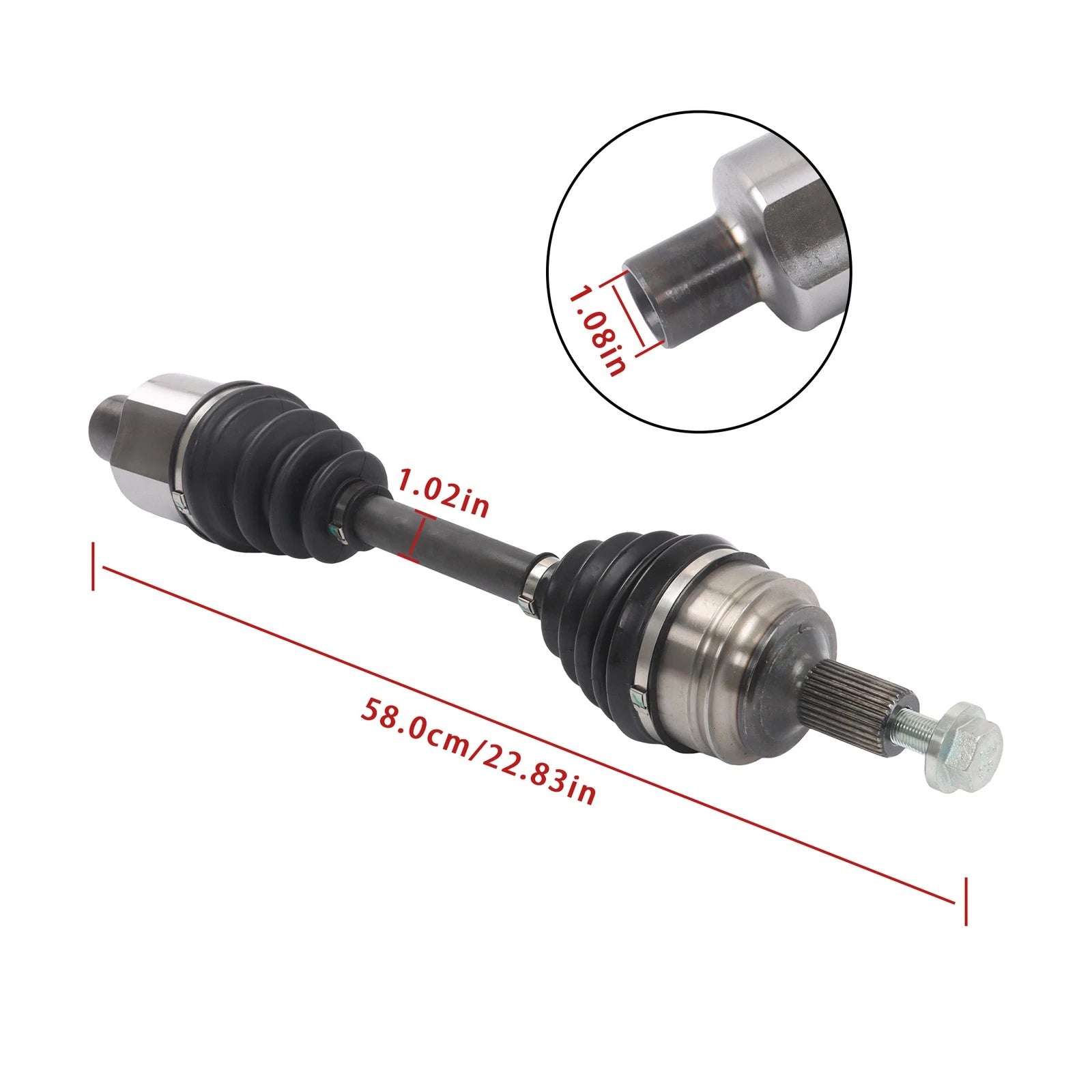 Front Left CV Axle Assembly for Mercedes-Benz C43 AMG (2017–2022) 2053303906