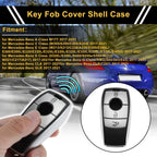 Silver Tone Key Case for Mercedes-Benz A-Class W177 (2017–2021) - 3 Buttons