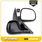 Set of 2 Black Manual Side View Mirrors for Chevy Blazer S10 GMC Jimmy
